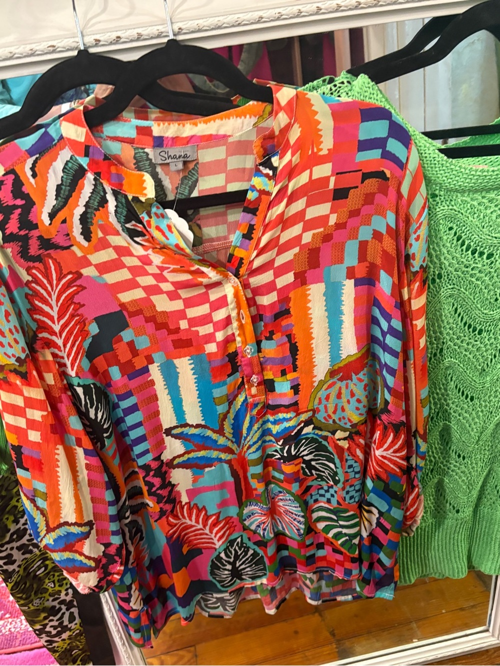 Shana Vibrant Multicolor Geometric & Tropical Print Tunic